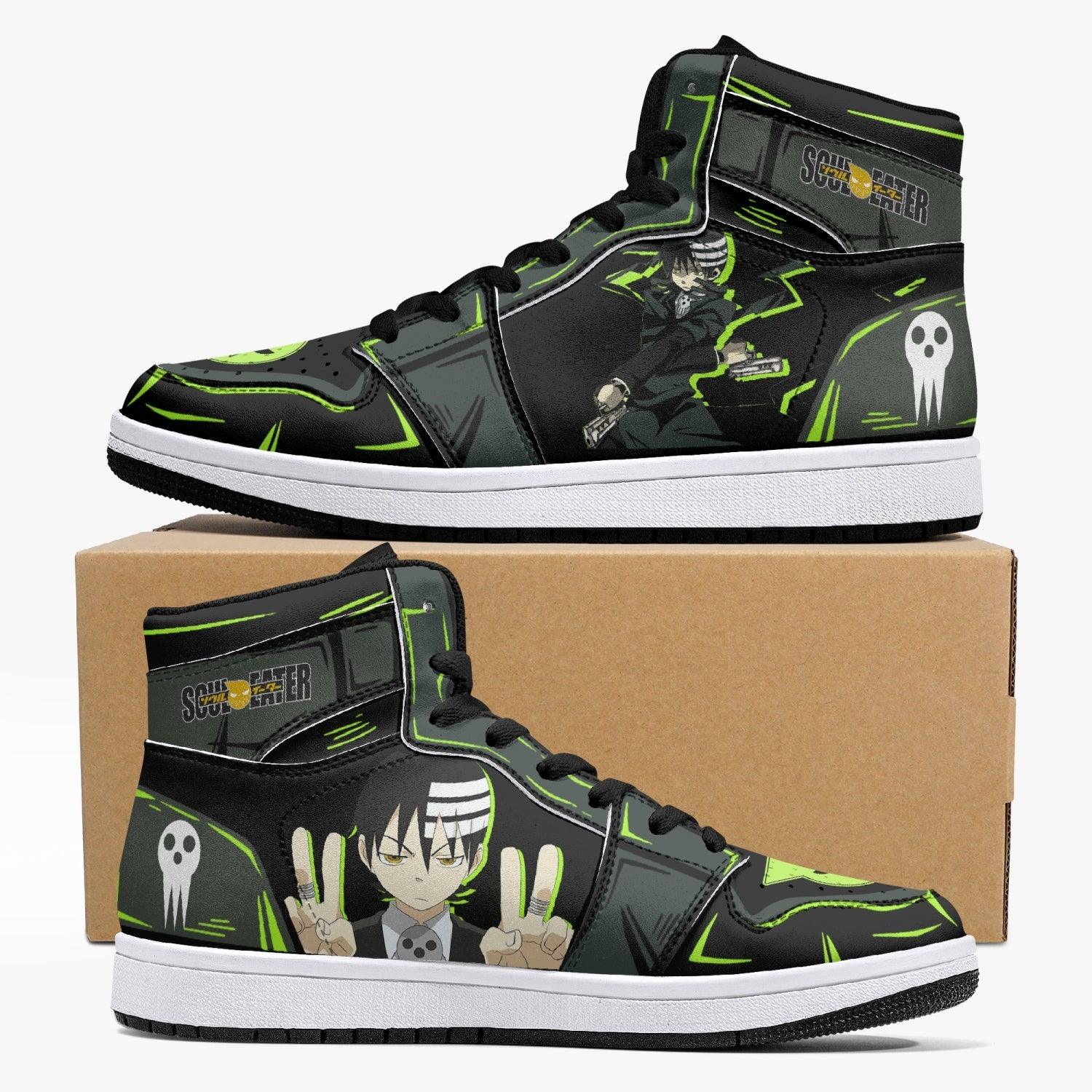 Death the Kid Soul Eater Custom Sneaker Mid 1 Basketball Shoes - Otaku Hall