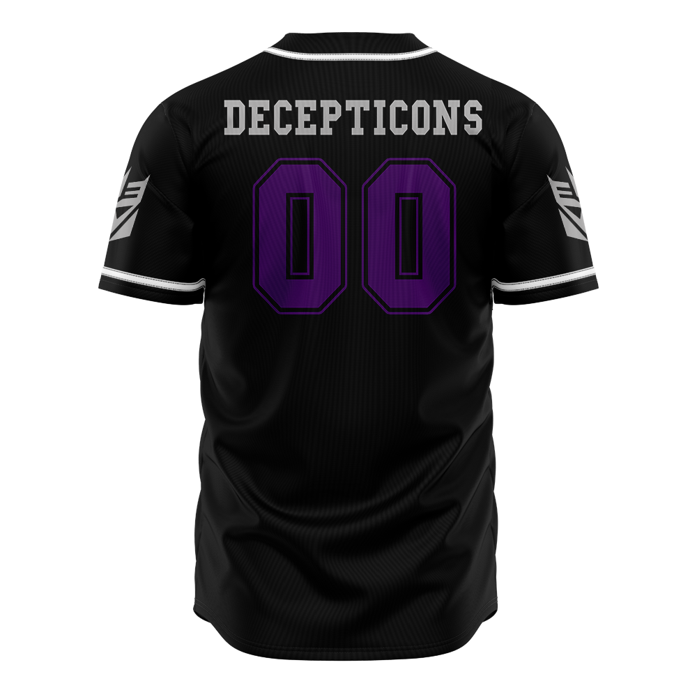 Alternative view of Decepticons Transformers Custom Baseball Jersey - Otaku Hall