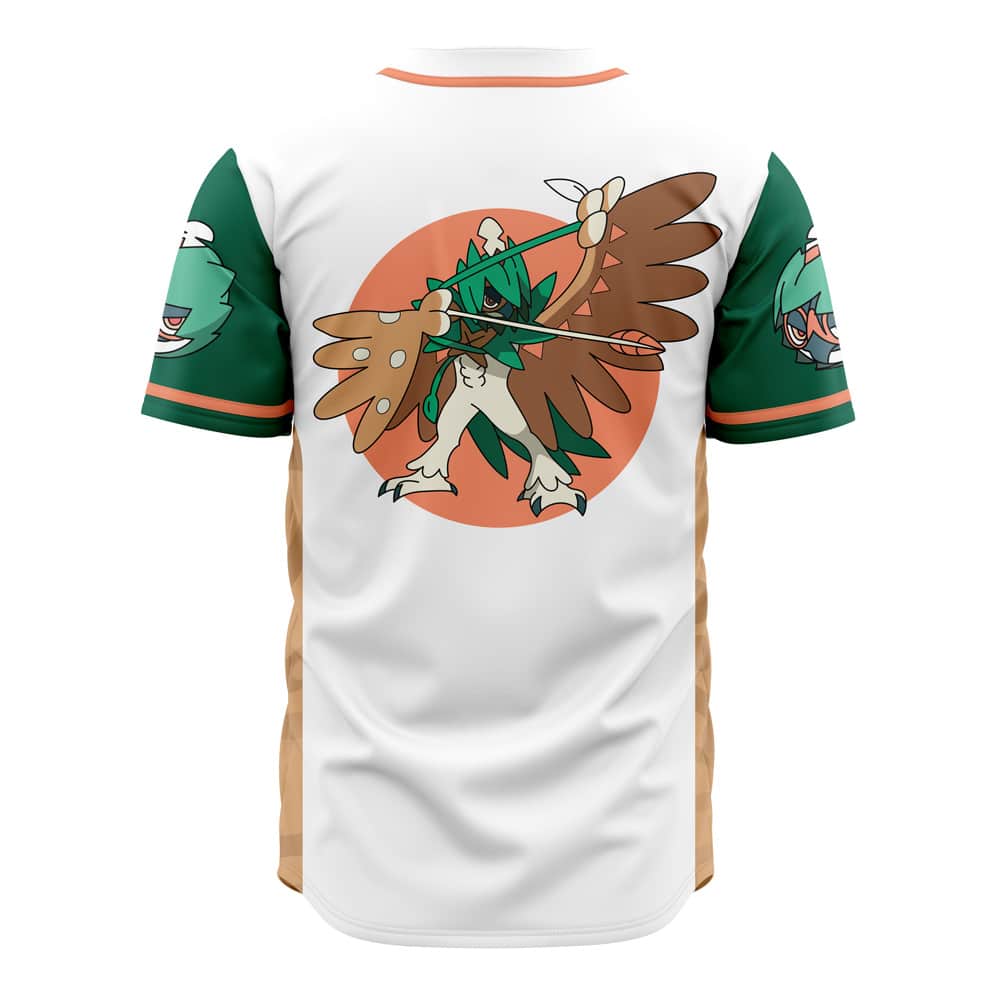 Alternative view of Decidueye Pokemon Baseball Jersey