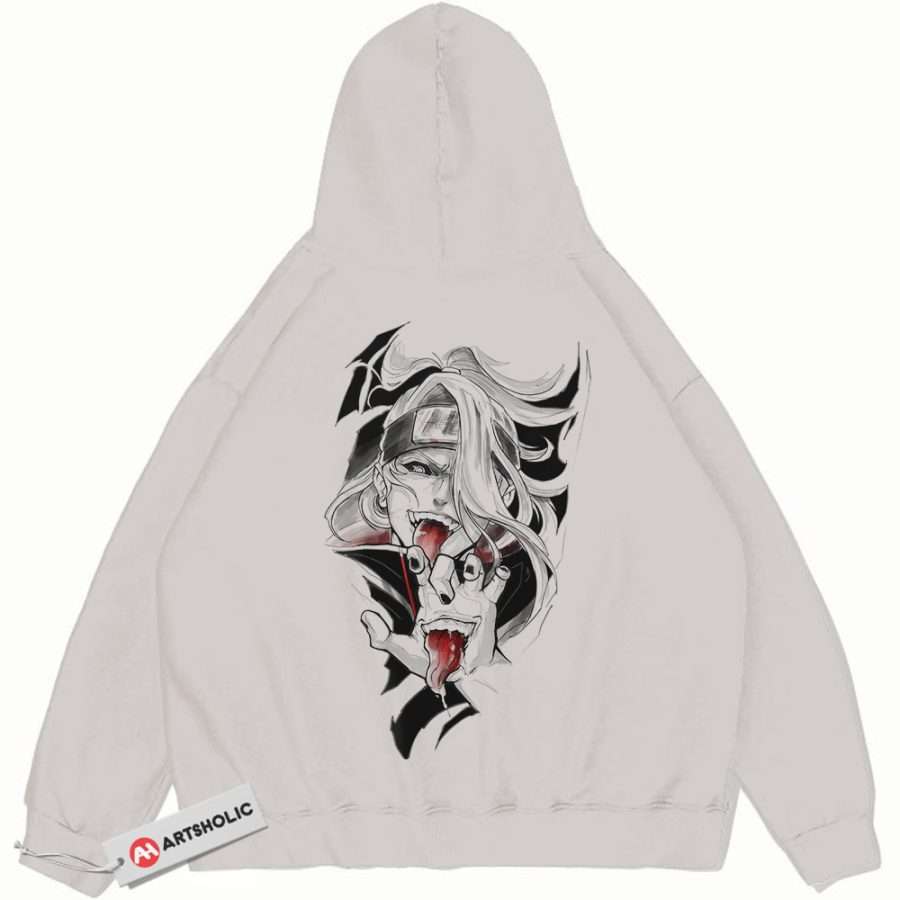 Alternative view of Deidara Hoodie, Naruto Hoodie, Anime Hoodie, Vintage Hoodie