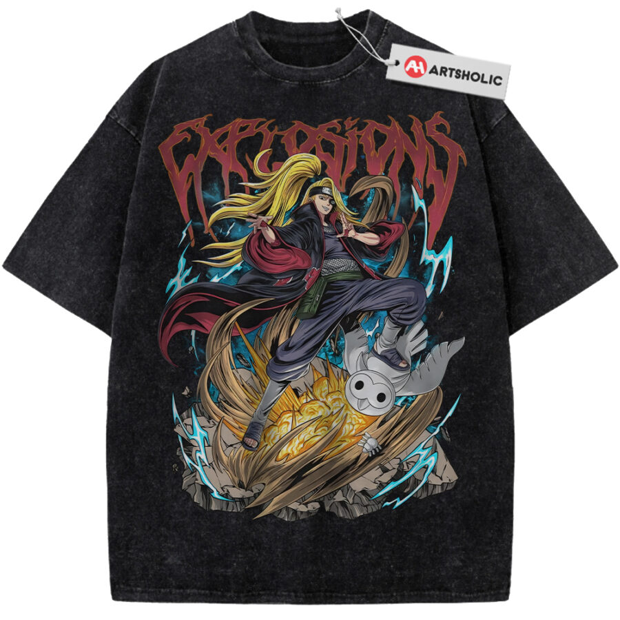 Alternative view of Deidara Shirt, Akatsuki Shirt, Naruto Shirt, Anime Shirt, Vintage Tee