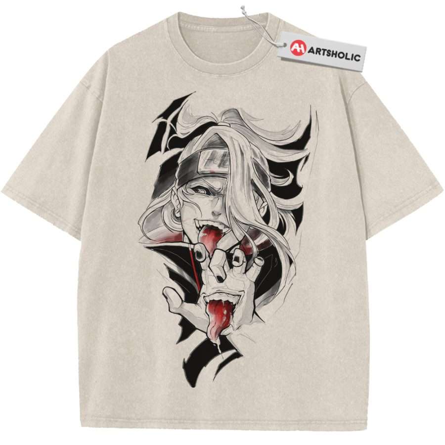 Alternative view of Deidara Shirt, Naruto Shirt, Anime Shirt, Vintage T-Shirt