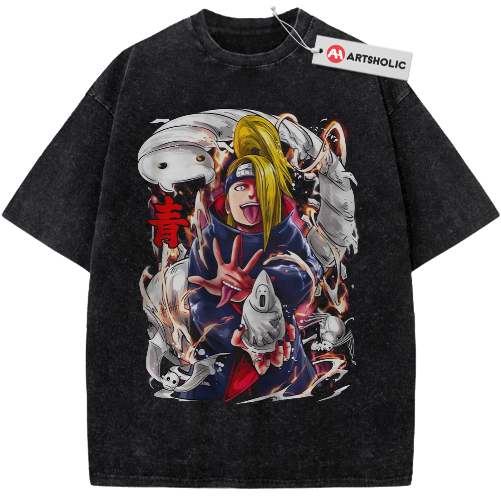 Alternative view of Deidara Shirt, Naruto Shirt, Anime Shirt, Vintage Tee