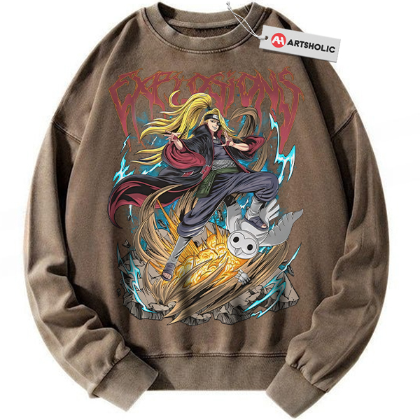 Alternative view of Deidara Sweatshirt, Akatsuki Sweatshirt, Naruto Sweatshirt, Anime Sweatshirt, Vintage Sweatshirt