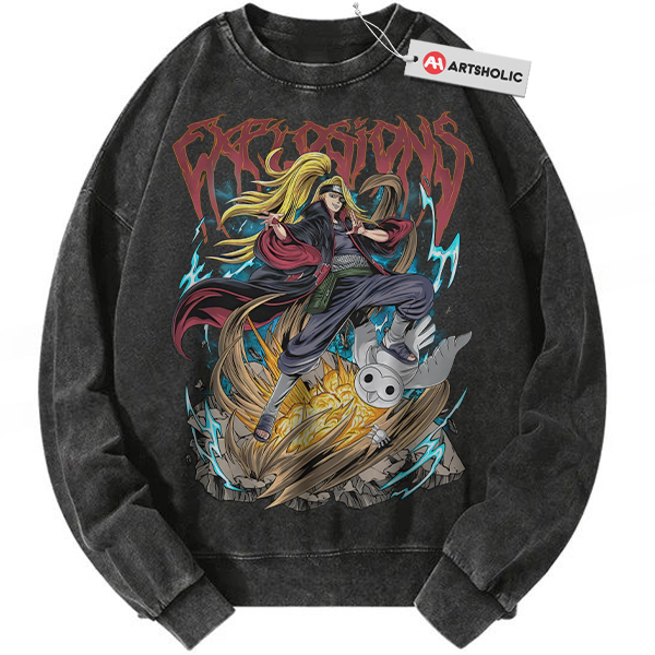 Deidara Sweatshirt, Akatsuki Sweatshirt, Naruto Sweatshirt, Anime Sweatshirt, Vintage Sweatshirt
