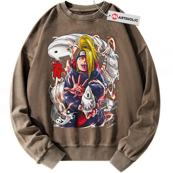 Alternative view of Deidara Sweatshirt, Naruto Sweatshirt, Anime Sweatshirt, Vintage Sweater