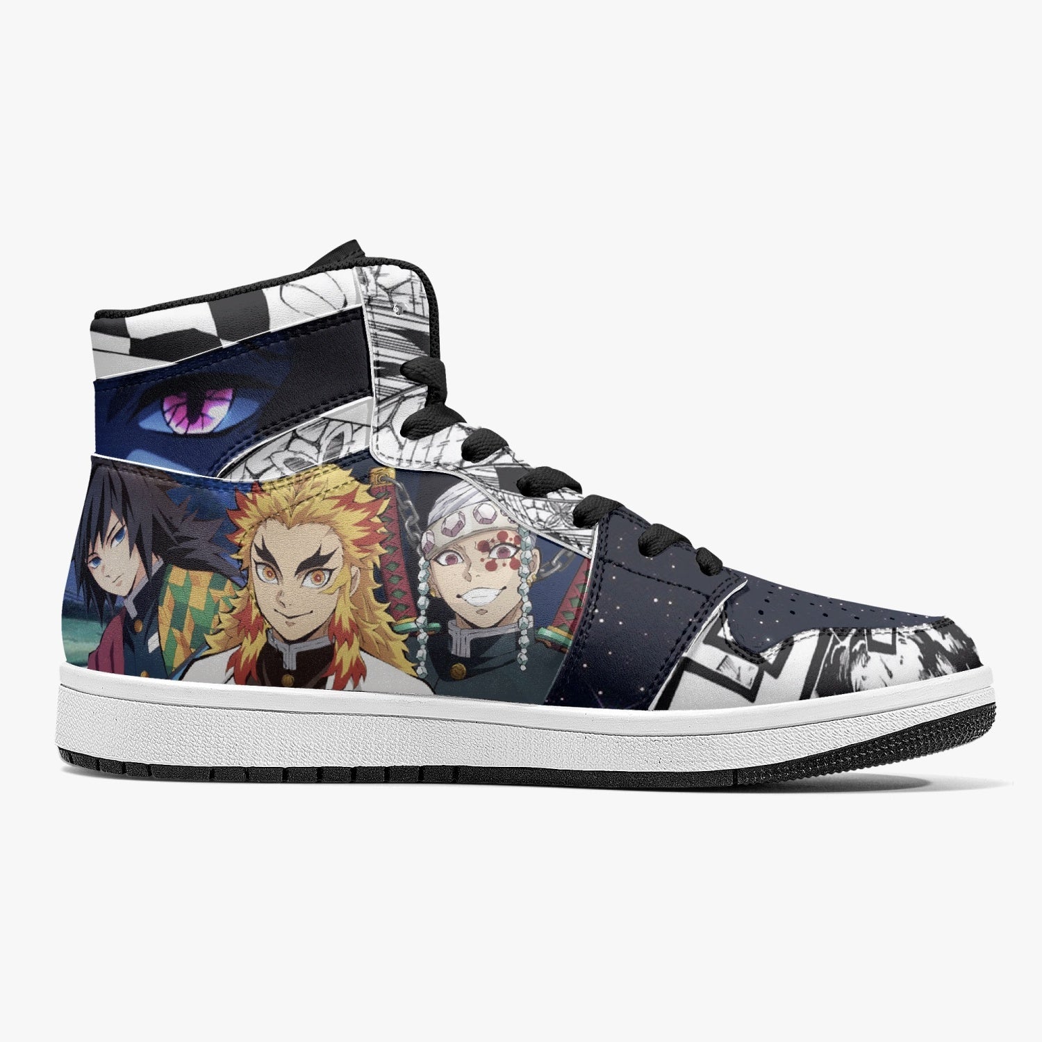 Alternative view of Demon Slayer Characters Custom Sneaker Mid 1 Basketball Shoes - Otaku Hall