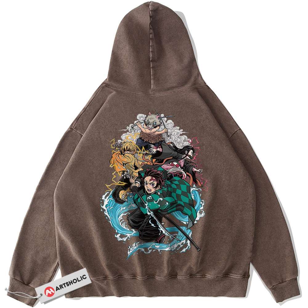 Alternative view of Demon Slayer Hoodie, Anime Hoodie, Vintage Hoodie