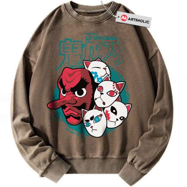 Alternative view of Demon Slayer Sweatshirt, Anime Sweatshirt, Vintage Sweater