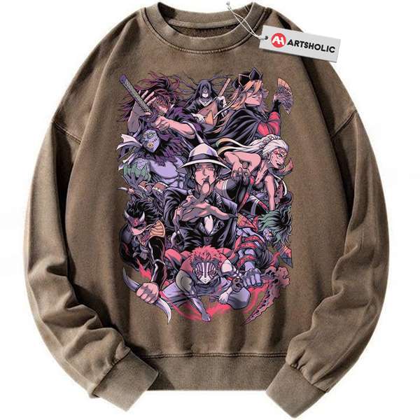 Alternative view of Demon Slayer Sweatshirt, Anime Sweatshirt, Vintage Sweatshirt
