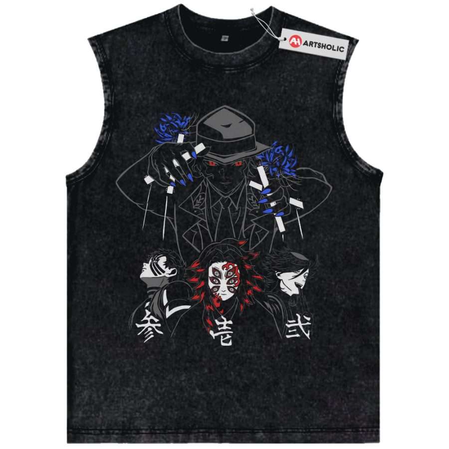 Alternative view of Demon Slayer Tank Top, Anime Tank Top, Vintage Tank Top