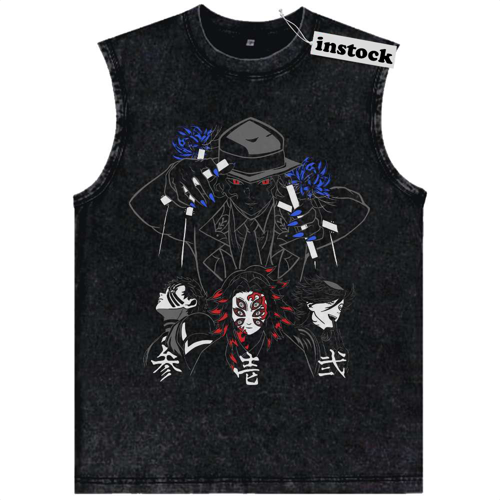 Demon Slayer Tank Top, Anime Tank Top, Vintage Tank Top