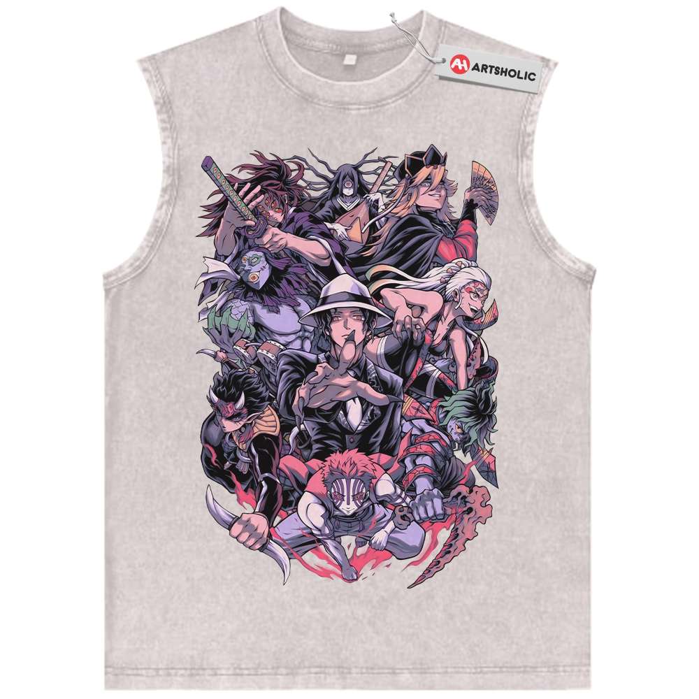 Alternative view of Demon Slayer Tank Top, Anime Tank Top, Vintage Tank Top
