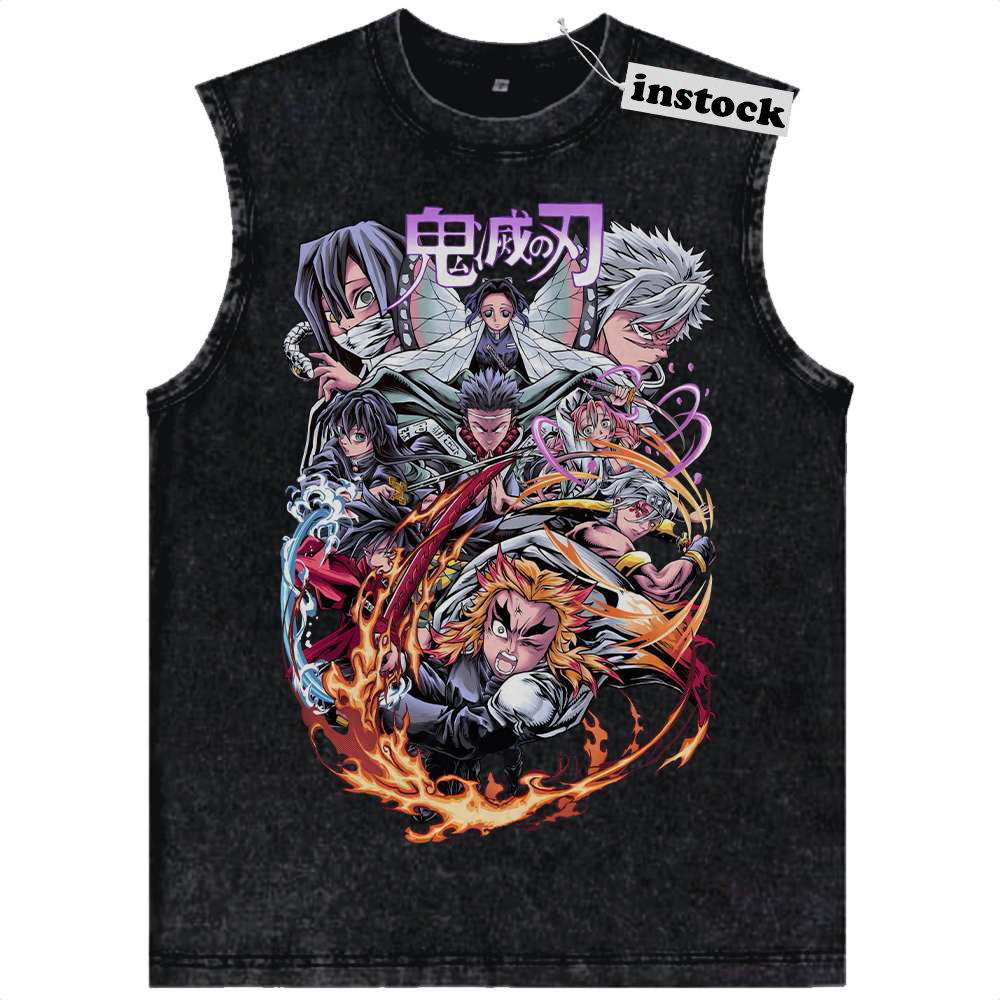 Demon Slayer Tank Top, Anime Tank Top, Vintage Tank Top