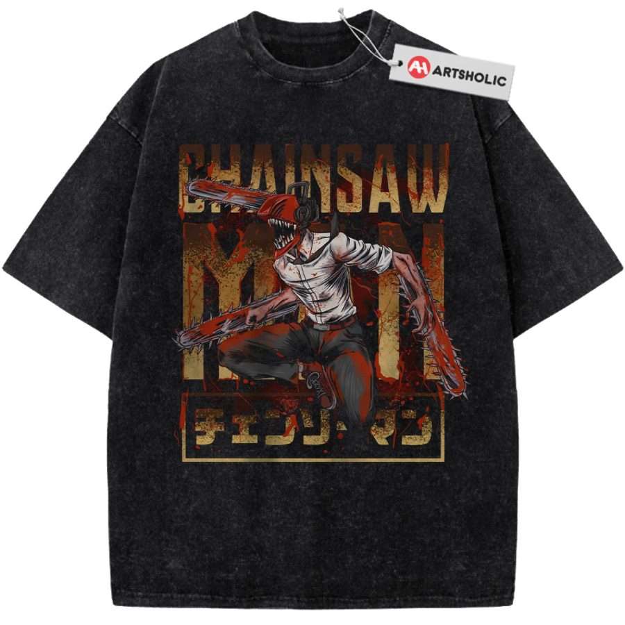 Alternative view of Denji - Chainsaw Devil Shirt, Chainsaw Man Shirt, Anime Shirt, Vintage T-Shirt