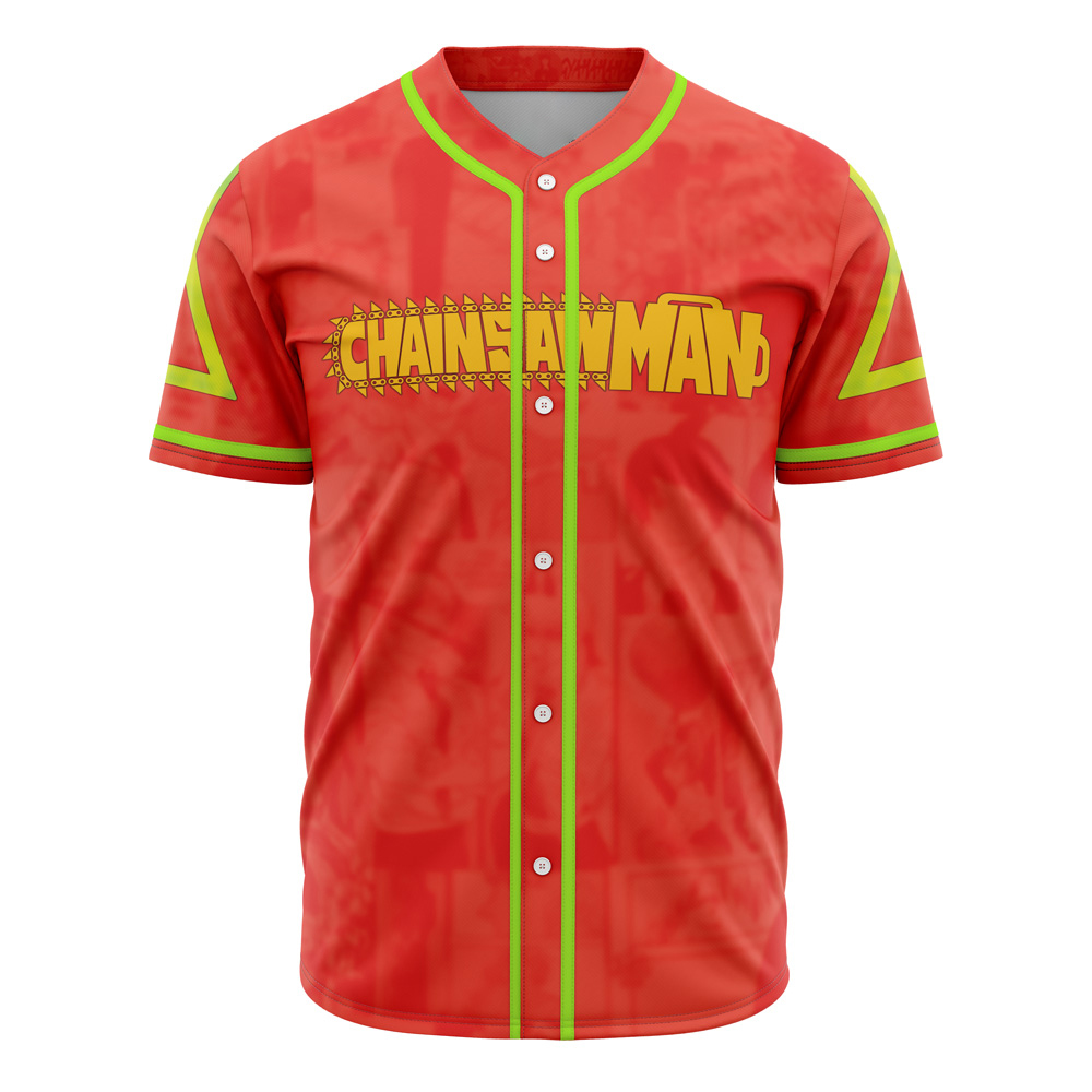Denji Chainsaw Man Custom Baseball Jersey - Otaku Hall
