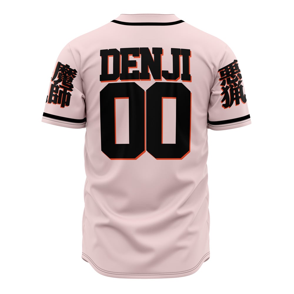 Alternative view of Denji Devil Hunter Chainsaw Man Baseball Jersey