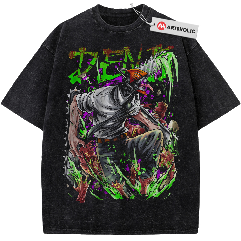 Denji Shirt, Chainsaw Devil Shirt, Chainsaw Man Shirt, Anime Shirt, Vintage T-Shirt