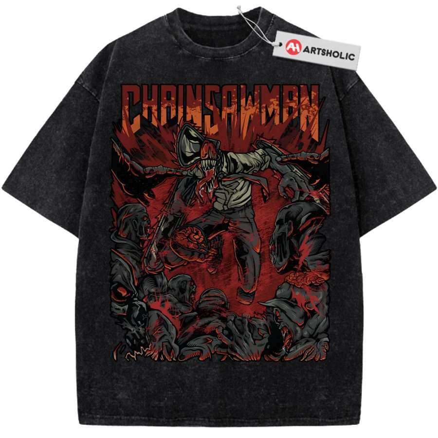 Alternative view of Denji Shirt, Chainsaw Man Shirt, Anime Shirt, Vintage T-Shirt