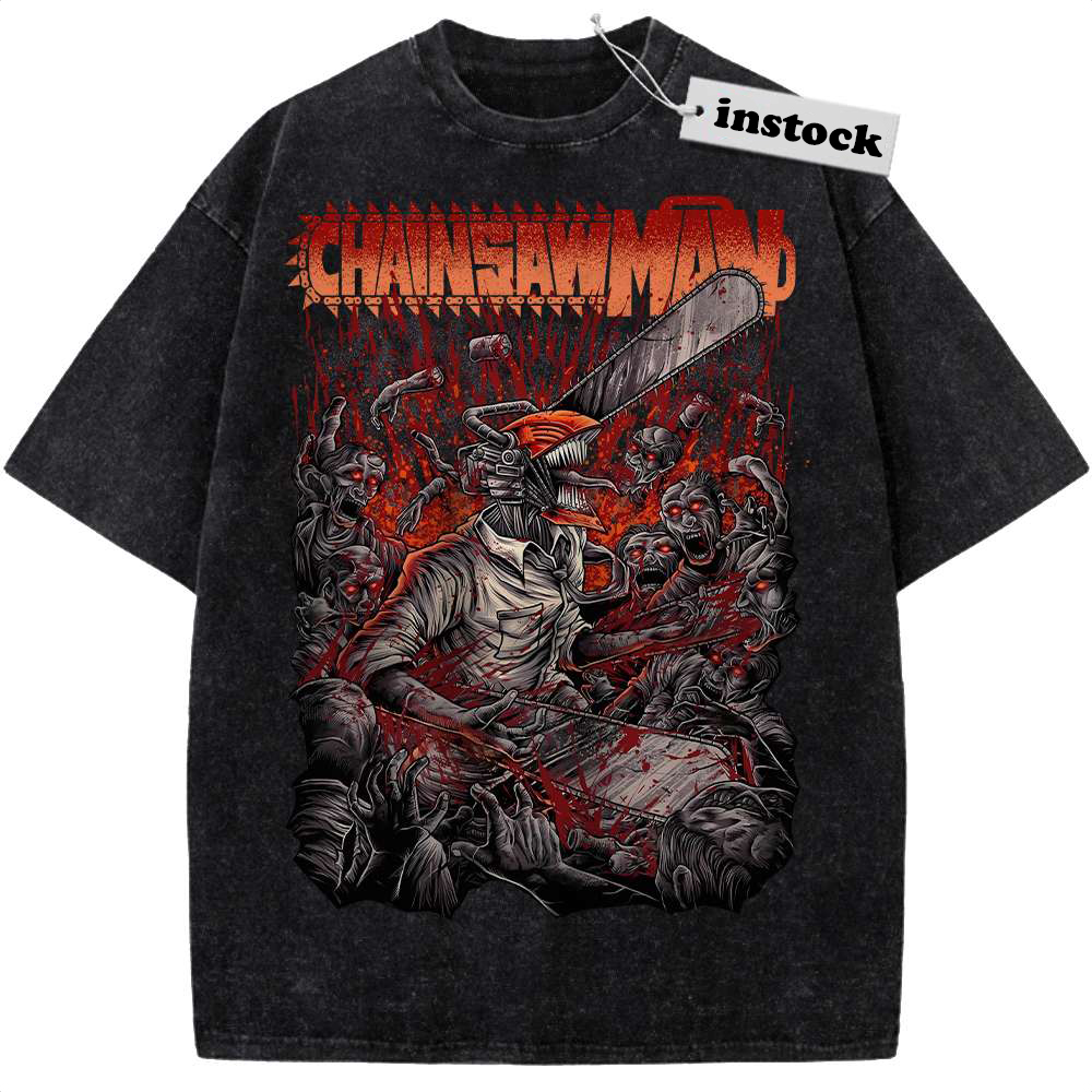Denji Shirt, Chainsaw Man Shirt, Anime Shirt, Vintage T-Shirt