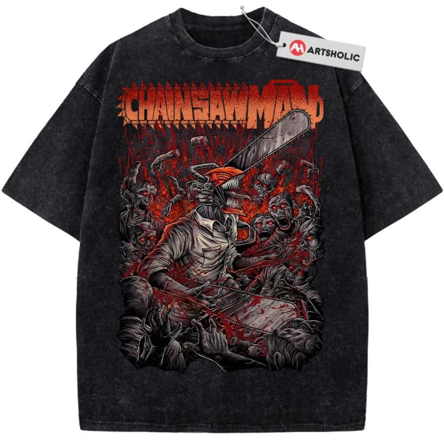 Alternative view of Denji Shirt, Chainsaw Man Shirt, Anime Shirt, Vintage T-Shirt