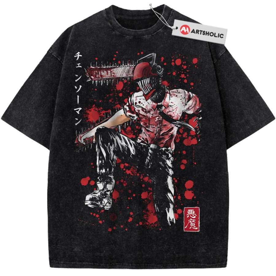 Alternative view of Denji Shirt, Chainsaw Man Shirt, Anime Shirt, Vintage Tee
