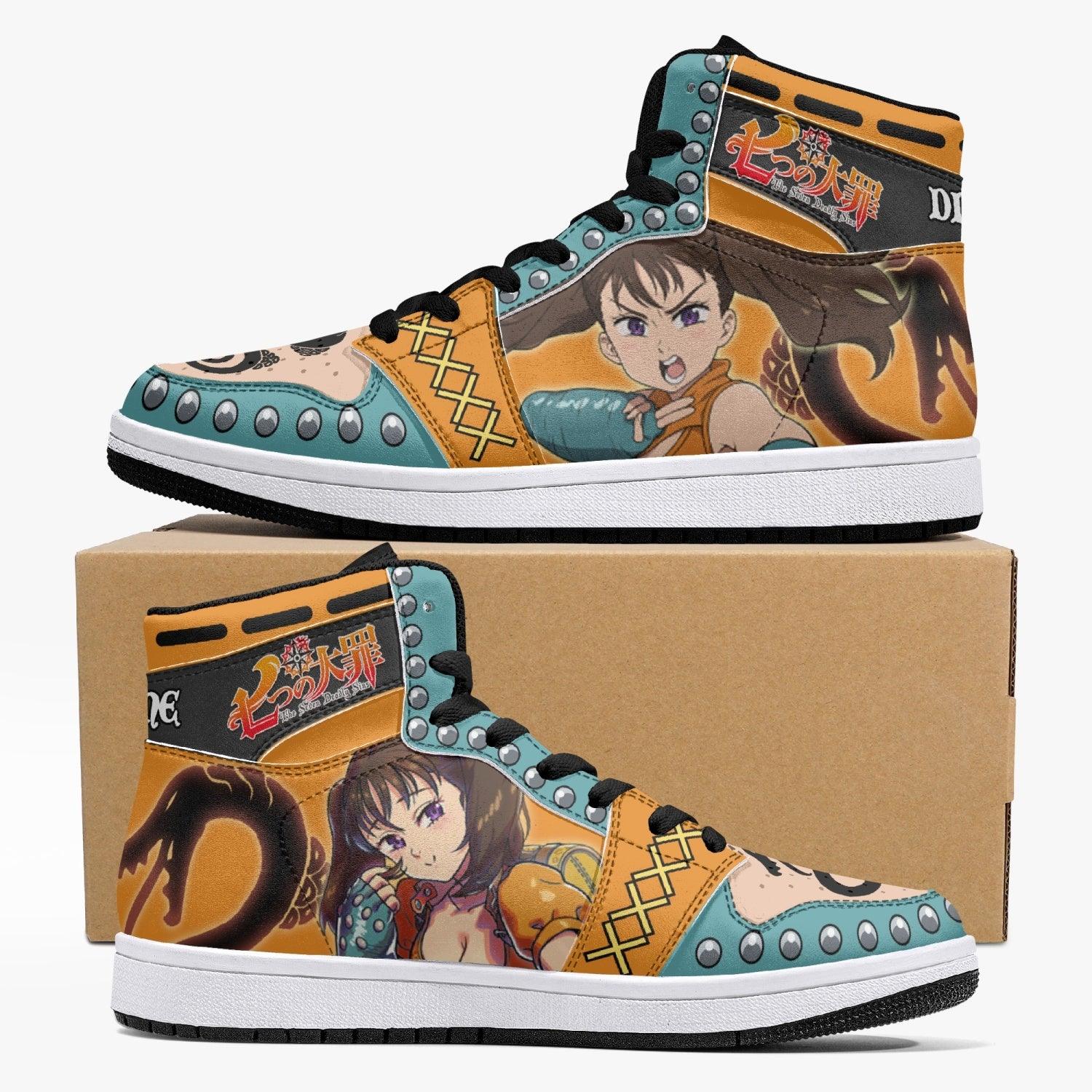 Diane Seven Deadly Sins Custom Sneaker Mid 1 Basketball Shoes - Otaku Hall