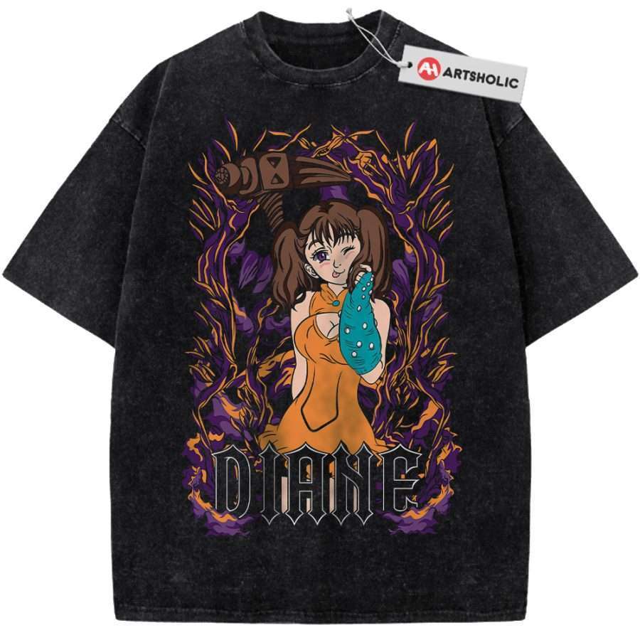 Alternative view of Diane Shirt, Seven Deadly Sins Shirt, Anime Shirt, Vintage T-Shirt