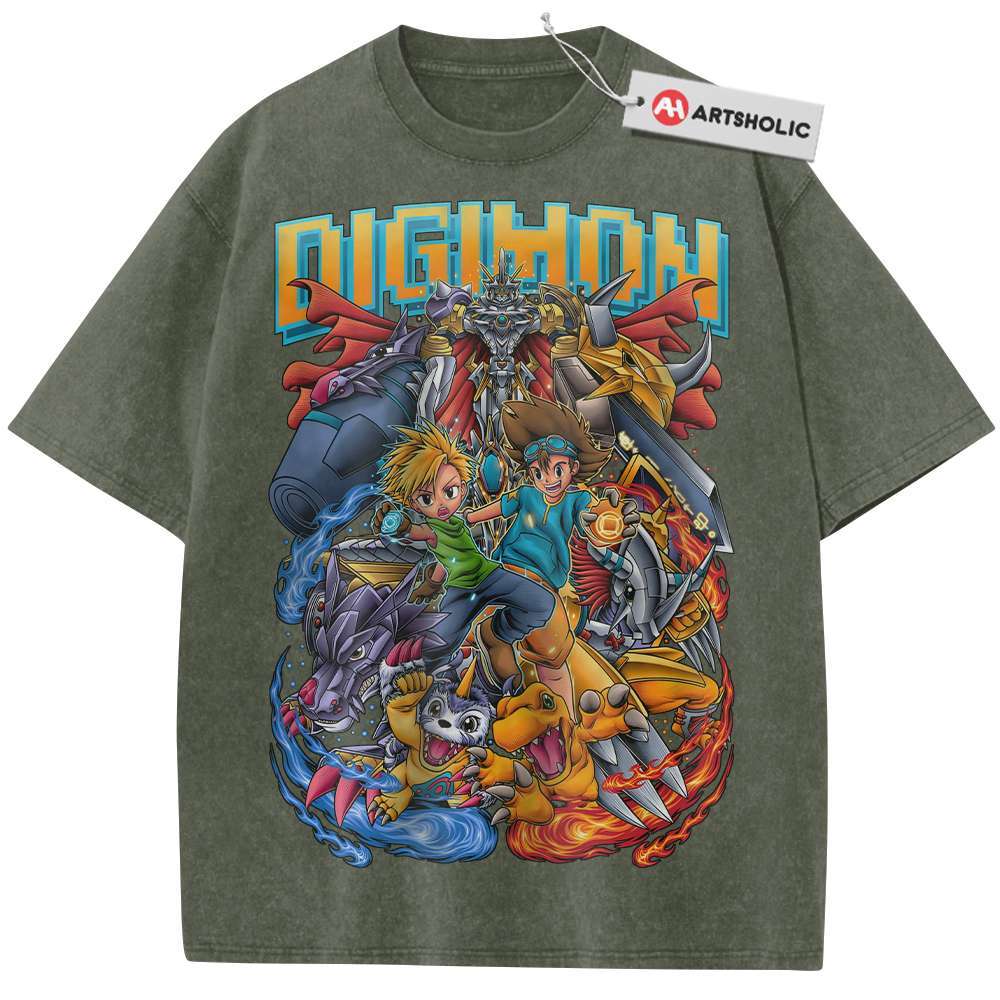 Alternative view of Digimon Adventure Shirt, Anime Shirt, Vintage T-Shirt