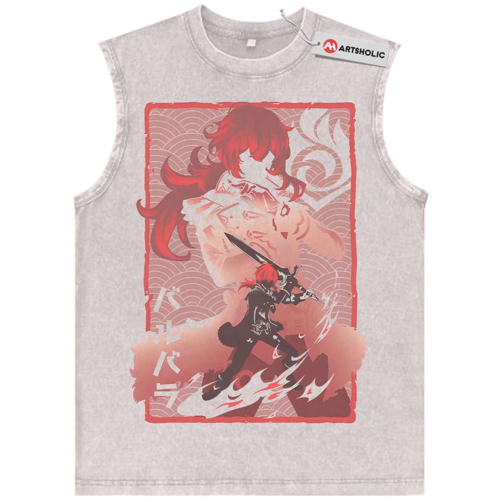 Diluc Tank Top, Genshin Impact Tank Top, Game Tank Top, Vintage Tank Top