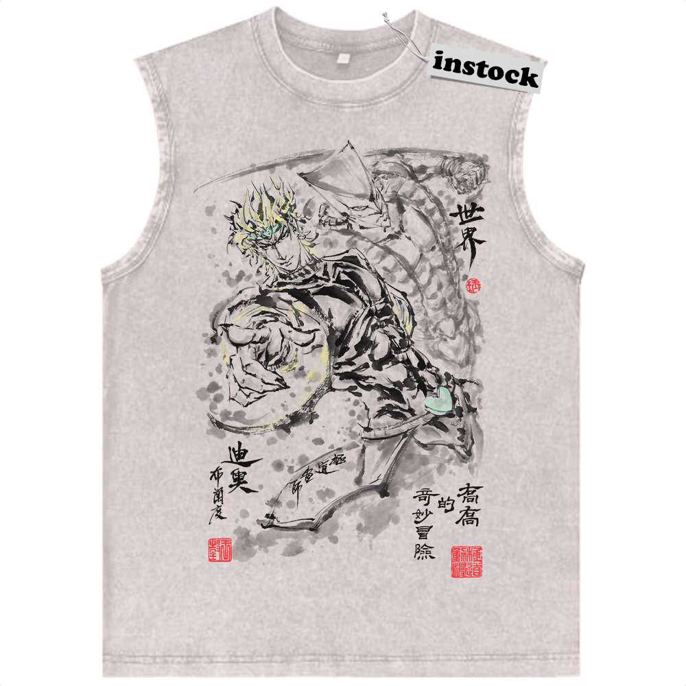 Dio Brando Tank Top, JoJo's Bizarre Adventure Tank Top, Anime Tank Top, Vintage Tank Top