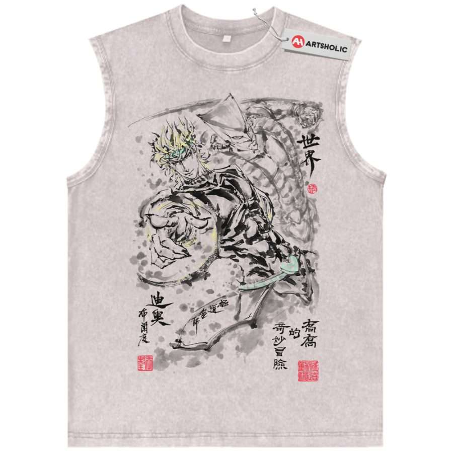 Alternative view of Dio Brando Tank Top, JoJo's Bizarre Adventure Tank Top, Anime Tank Top, Vintage Tank Top