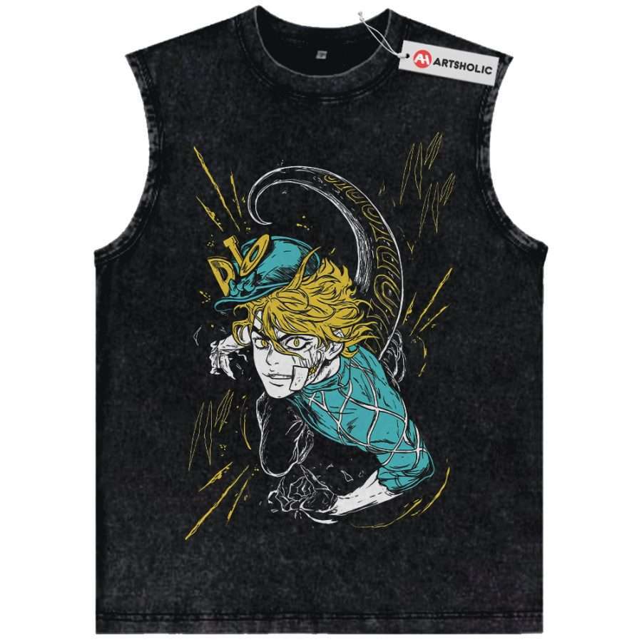 Alternative view of Dio Brando Tank Top, JoJo's Bizarre Adventure Tank Top, Anime Tank Top, Vintage Tank Top