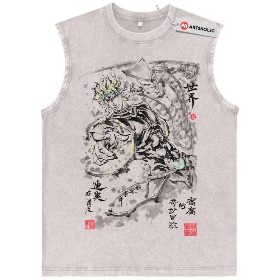 Alternative view of Dio Brando Tank Top, JoJo's Bizarre Adventure Tank Top, Anime Tank Top, Vintage Tank Top