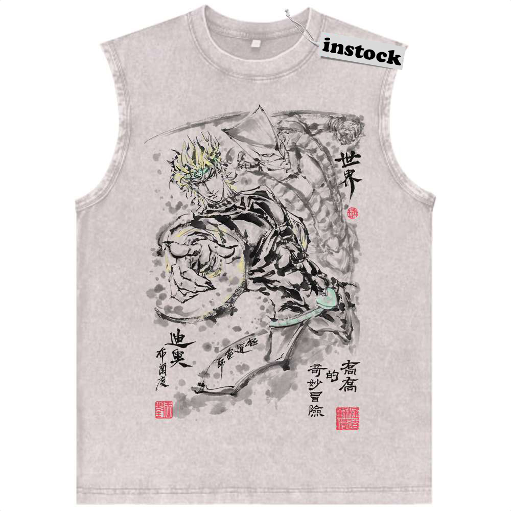 Dio Brando Tank Top, JoJo's Bizarre Adventure Tank Top, Anime Tank Top, Vintage Tank Top