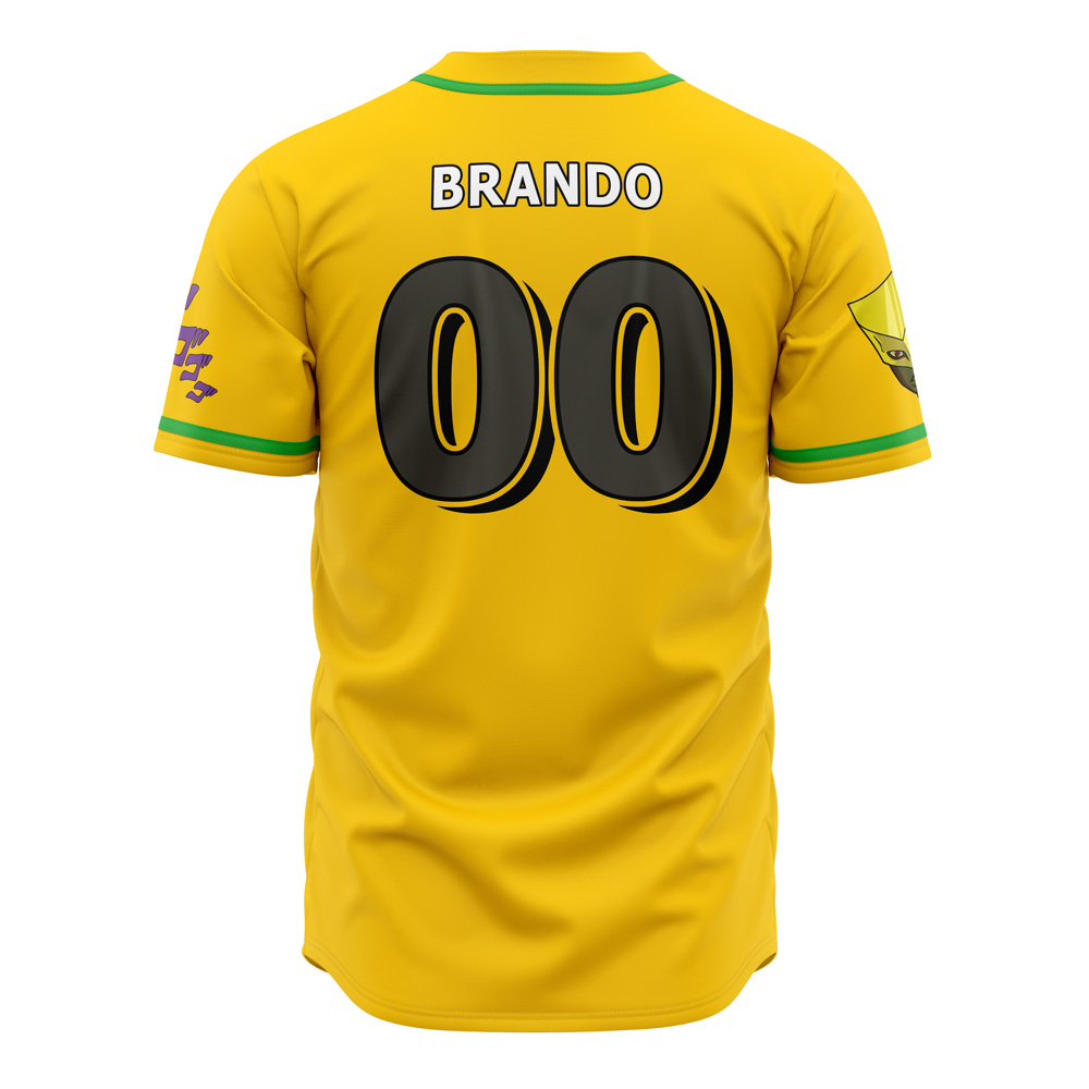 Alternative view of Dio Jojo's Bizarre Adventure Custom Baseball Jersey - Otaku Hall