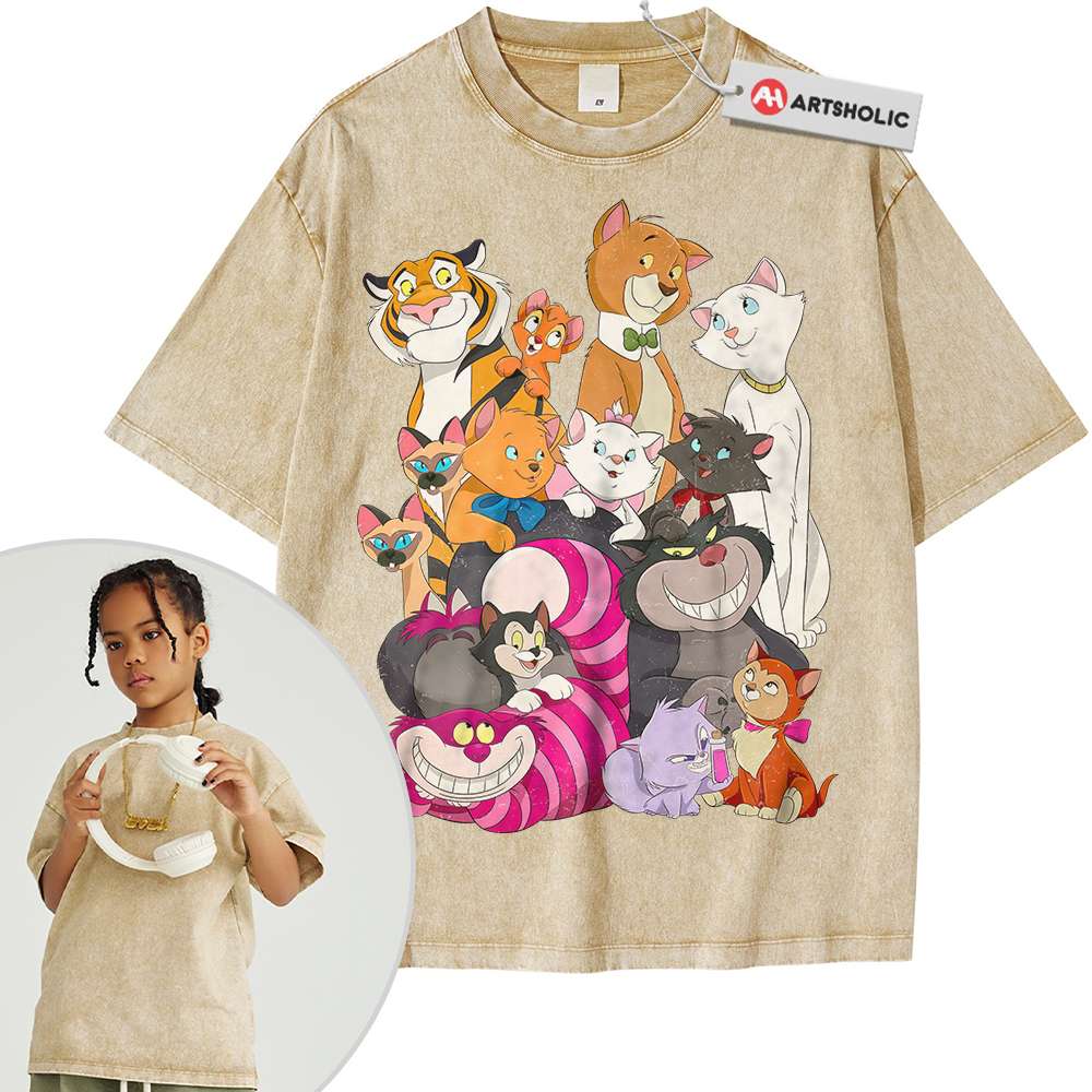 Alternative view of Disney Cat Shirt For Kids, Animated Shirt For Kids, Vintage Tee For Kids