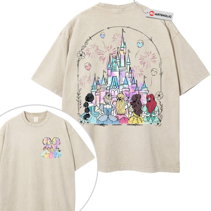 Alternative view of Disney Princess Shirt, Animated Shirt, Vintage T-Shirt 2-Sided