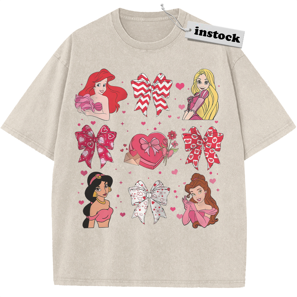 Disney Princess Shirt, Valentine's Day Shirt, Animated Shirt, Vintage T-Shirt