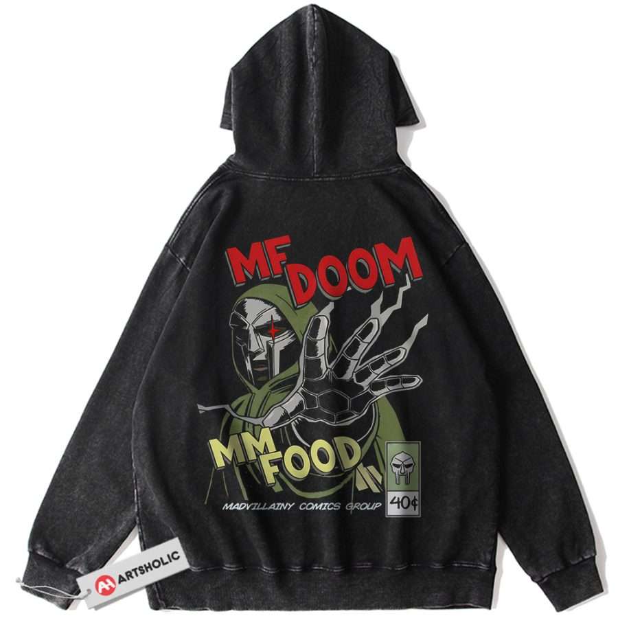 Alternative view of Doctor Doom Hoodie, Marvel Comics Hoodie, Vintage Hoodie