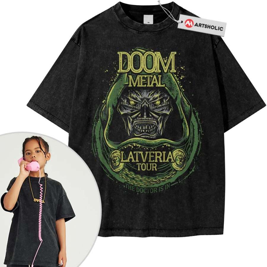Alternative view of Doctor Doom Shirt For Kids, Marvel Comics Shirt For Kids, Vintage Tee For Kids