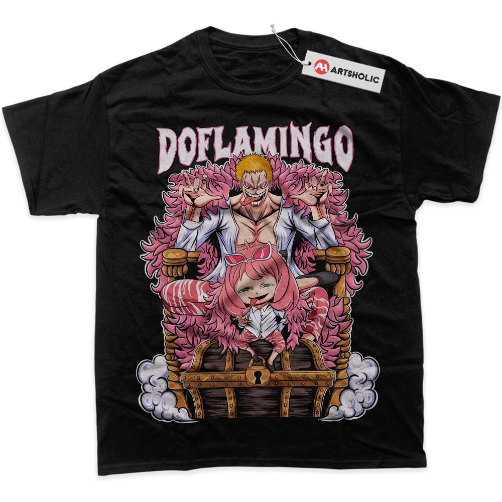 Alternative view of Doflamingo Shirt, One Piece Shirt, Anya Forger Shirt, Spy x Family Shirt, Anime Shirt, Graphic Tee
