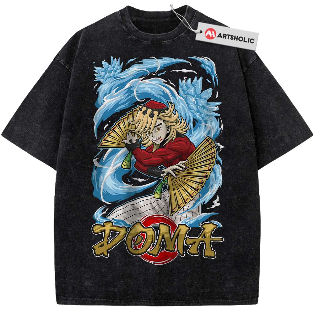 Alternative view of Doma Shirt, Demon Slayer Shirt, Anime Shirt, Vintage T-Shirt