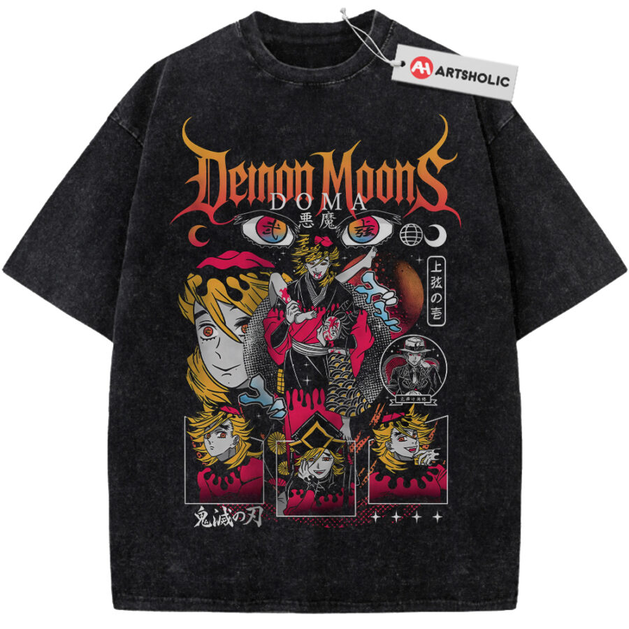 Alternative view of Doma Shirt, Demon Slayer Shirt, Kimetsu no Yaiba Shirt, Anime Shirt, Vintage Tee