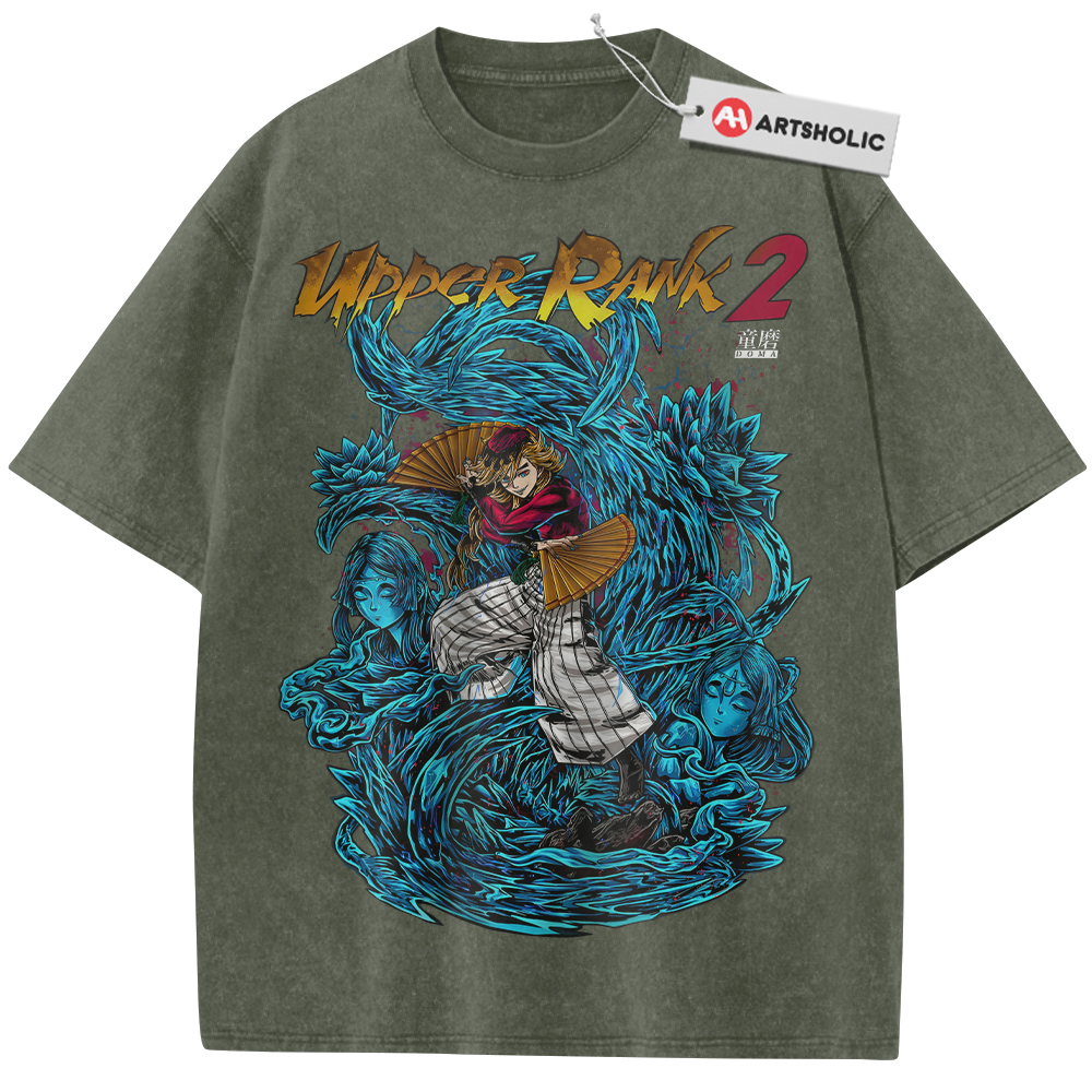 Alternative view of Doma Shirt, Demon Slayer Shirt, Kimetsu no Yaiba Shirt, Anime Shirt, Vintage Tee