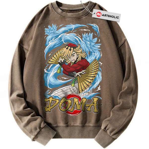 Alternative view of Doma sweatshirt, Demon Slayer sweatshirt, Anime sweatshirt, Vintage Sweater