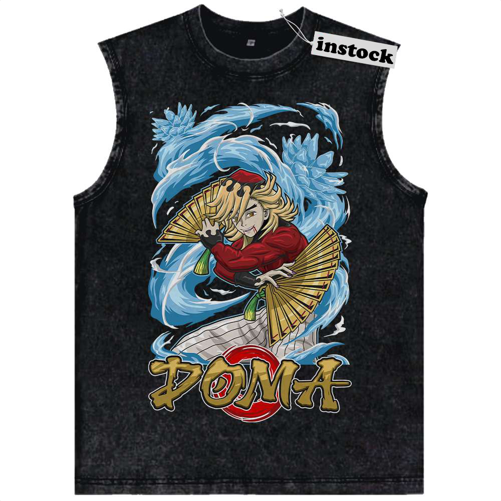 Doma Tank Top, Demon Slayer Tank Top, Anime Tank Top, Vintage Tank Top