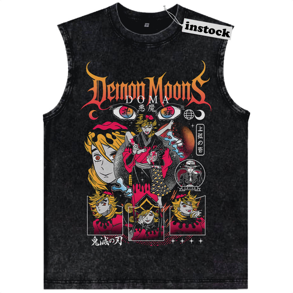 Doma Tank Top, Demon Slayer Tank Top, Kimetsu no Yaiba Tank Top, Anime Tank Top, Vintage Tank Top