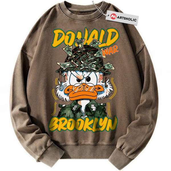 Alternative view of Donald Duck Sweatshirt, Cartoon Sweatshirt, Vintage Sweater