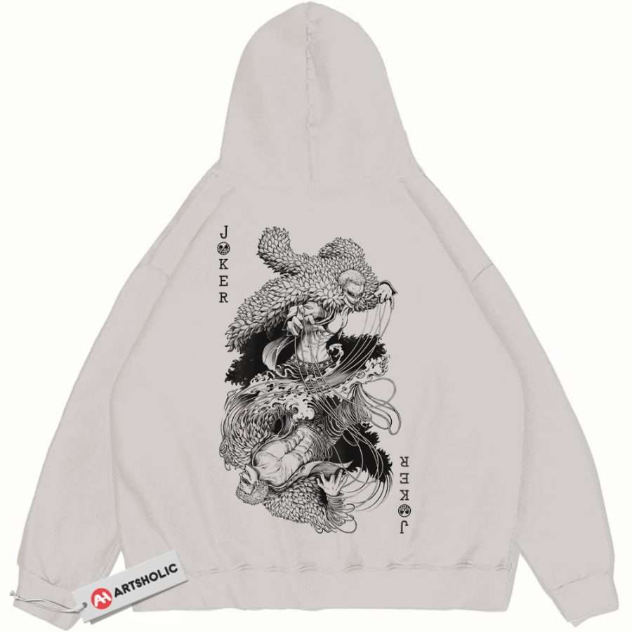 Alternative view of Donquixote Doflamingo Hoodie, One Piece Hoodie, Anime Hoodie, Vintage Hoodie